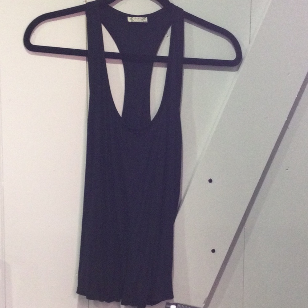 NWOT🖤Free People Black Racerback Tank Top